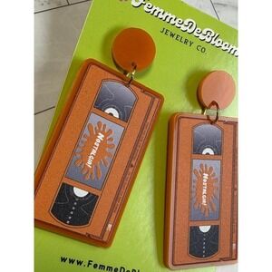 Femme de Bloom 90's Nickelodeon Inspired Nostalgia VHS Drop Earrings